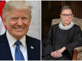 trump learns of ruth bader ginsburg's death