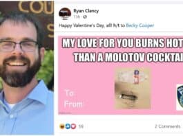 Ryan Clancy Posts Molotov Cocktail