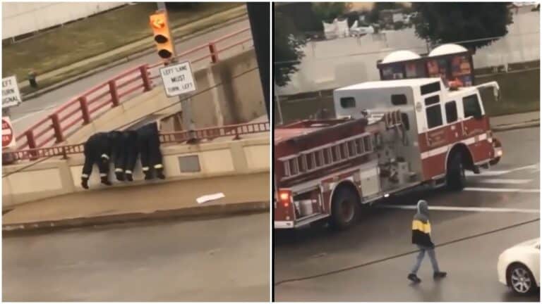 Milwaukee Firefighters Save Man From Jumping Off Bridge [VIDEO]