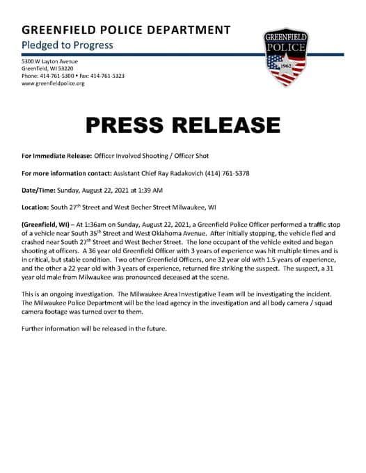 Tyron Lamb Greenfield police shooting