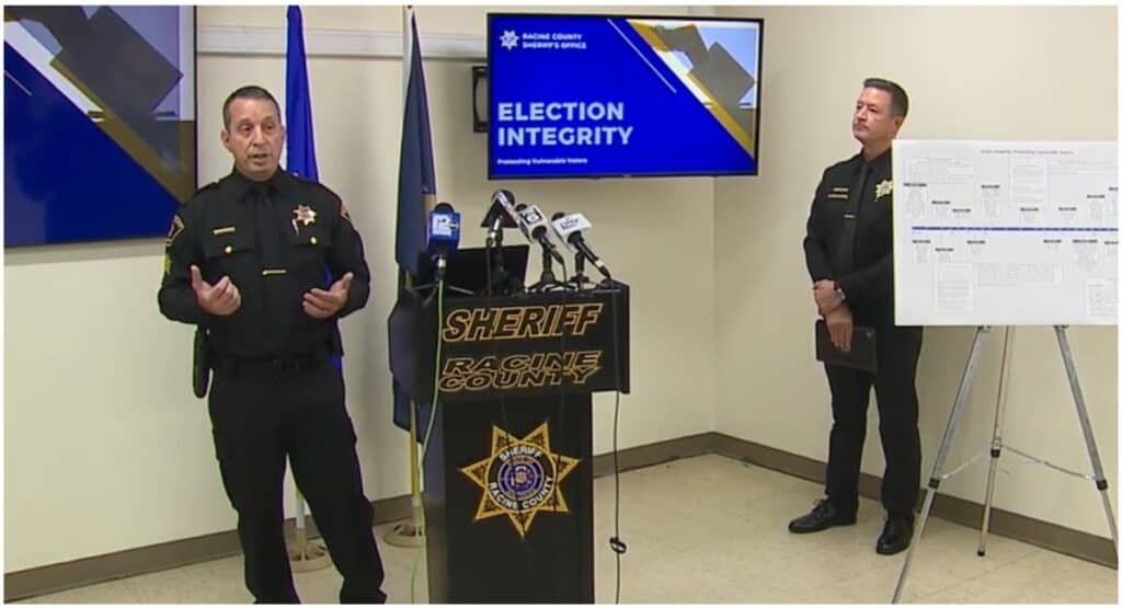 Racine County Sheriff Press Conference: WEC Members Committed Election Fraud Crime