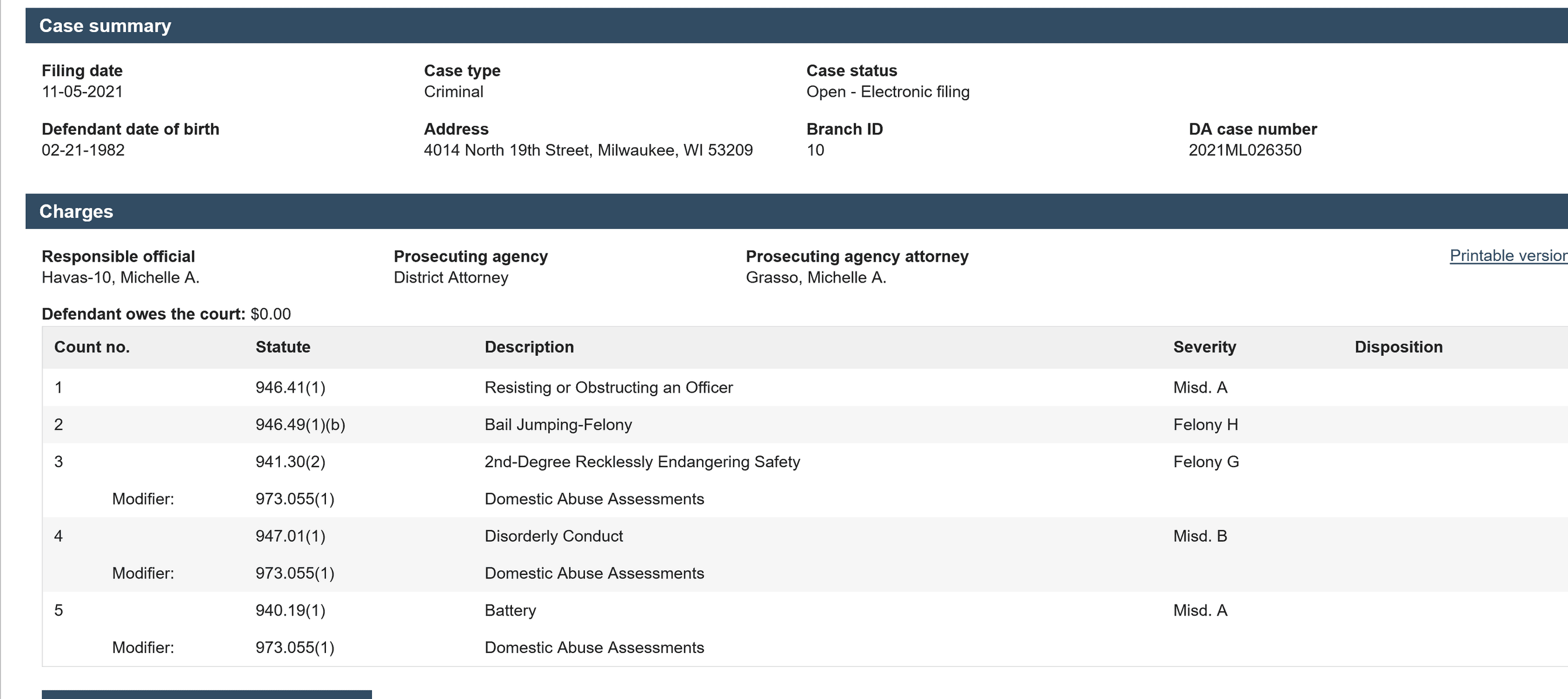 Darrell brooks criminal record