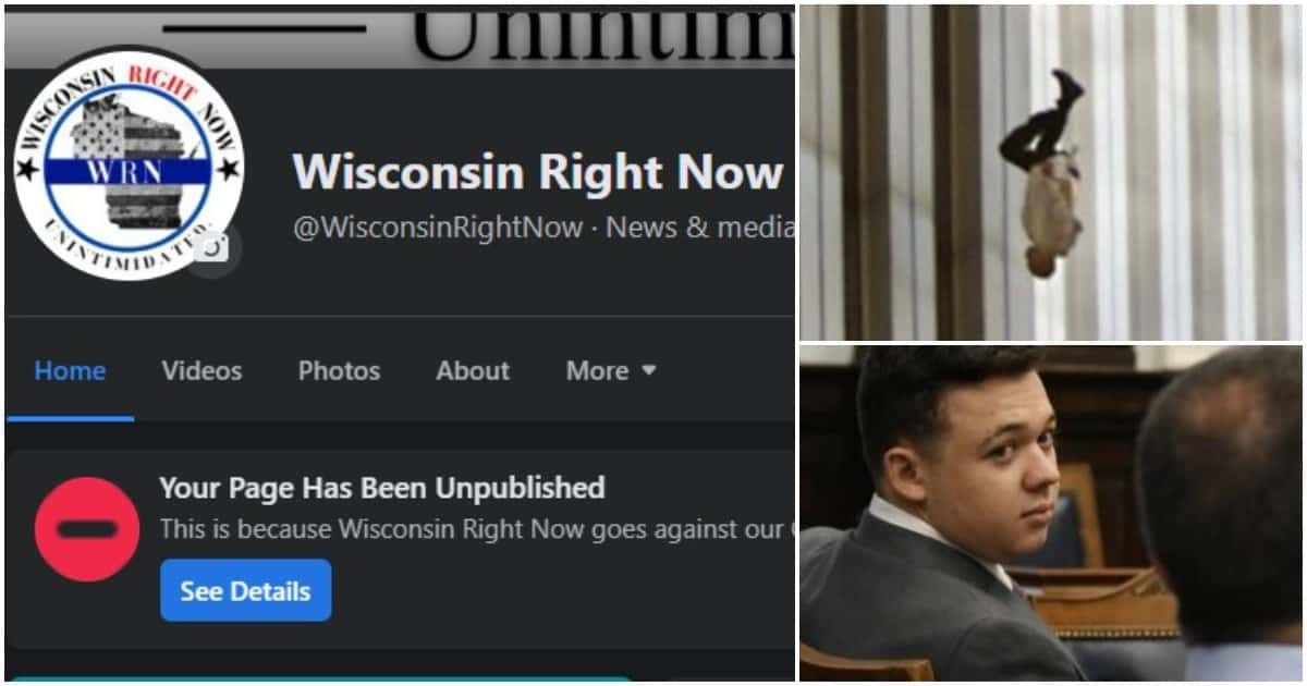 Facebook unpublishes wisconsin right now