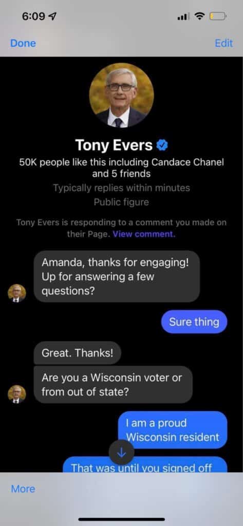 Tony evers parole