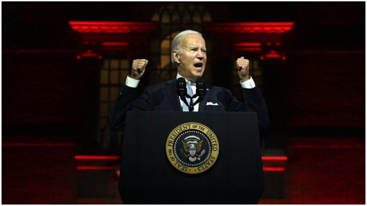 Biden Red Background Memes & Jokes Hit The Internet