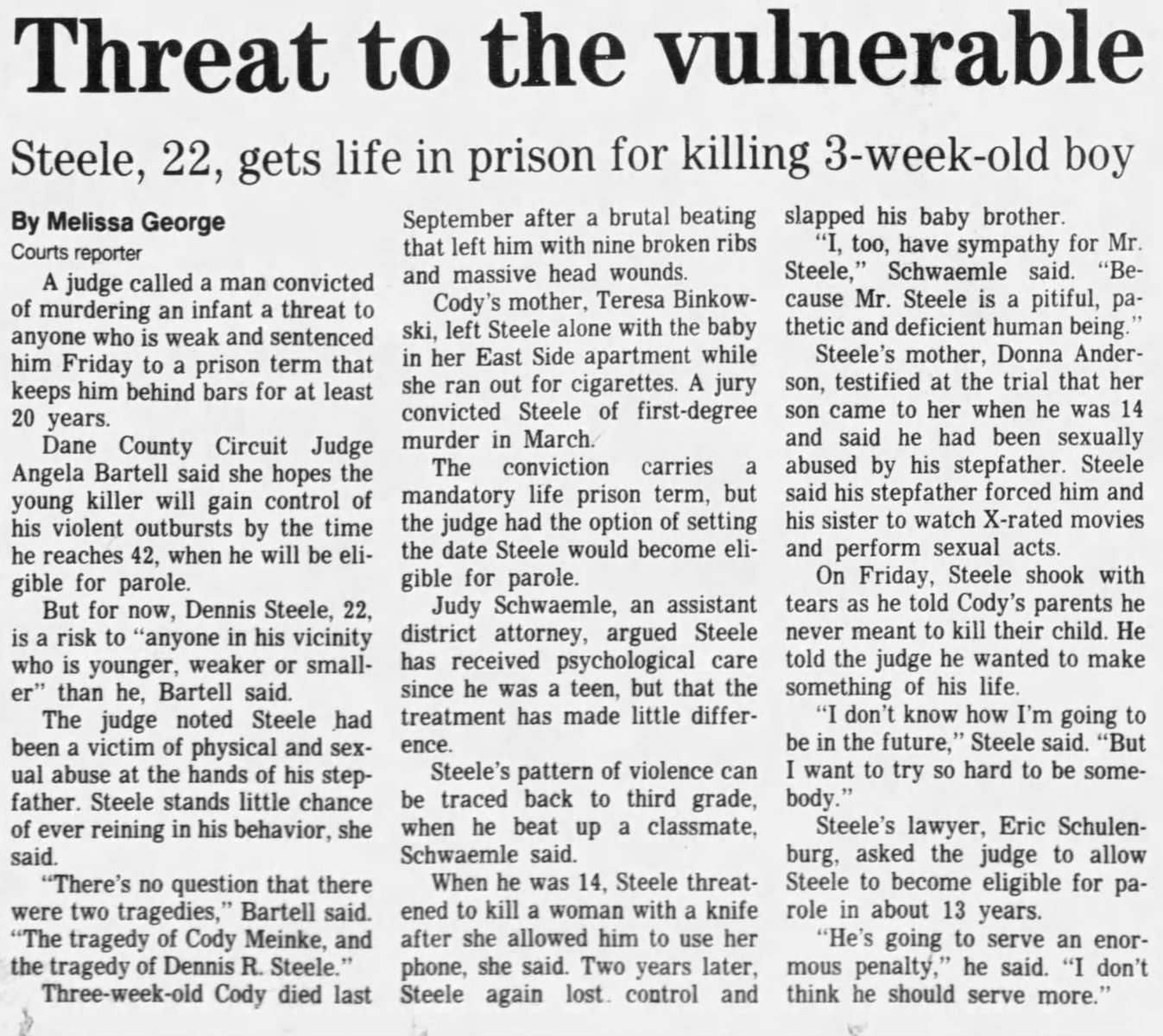 Wisconsin State Journal 1990 05 26 page 1