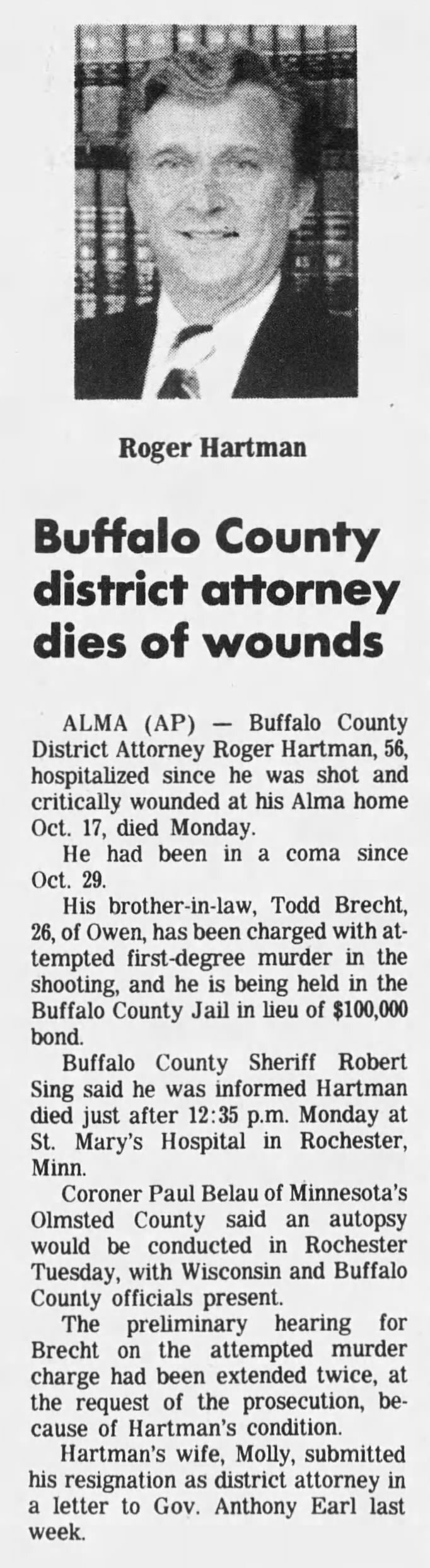 Wisconsin State Journal 1985 11 12 page 1