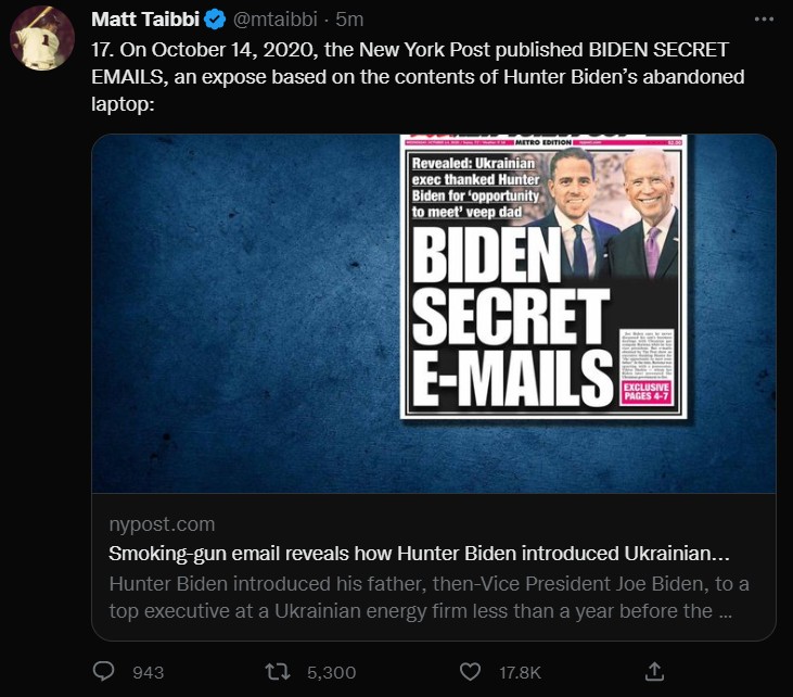 Hunter biden twitter files released