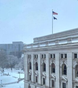 Flags at half staff