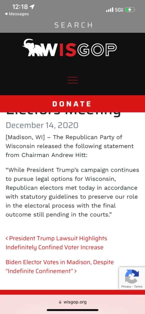 Wisconsin fake electors