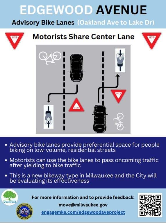 Advisory bike lane