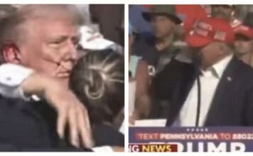 Shocking Photo Shows Bullet Whizzing Past President Trump’s Head at Butler Rally trump shot