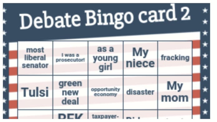 debate bingo