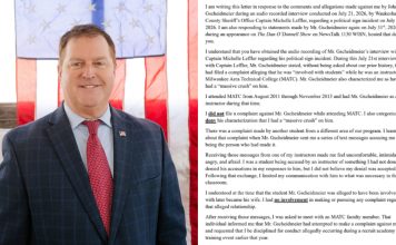 Female Waukesha County Deputy Slams Sheriff Candidate John Gscheidmeier Over Complaint Alleging He Was ‘Involved With Students,’ Possible Retaliation